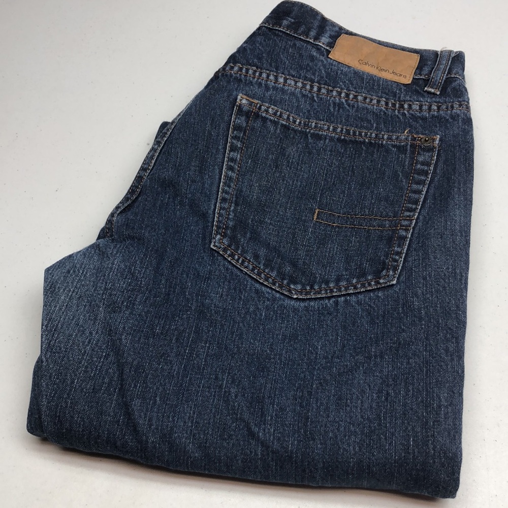 CALVIN KLEIN MENS RELAXED FIT STRAIGHT JEANS 34x29 😎